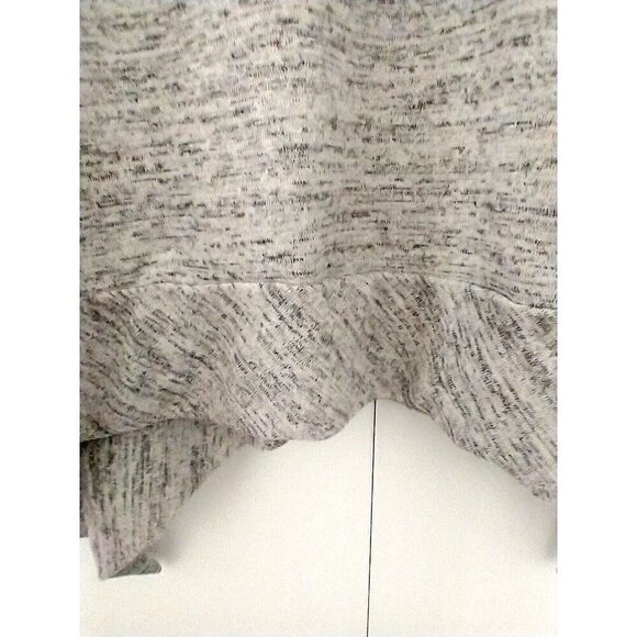 LOGO Lori Goldstein Gray Heather Asymmetrical Hem Full Zip Cardigan Pockets - XL - Picture 8 of 9